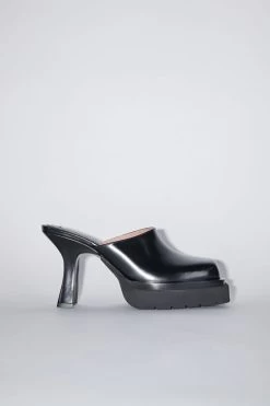 Acne Studios Platform Heel Leather Mules