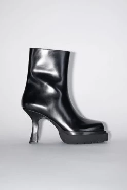 Acne Studios Platform Heel Leather Ankle Boots