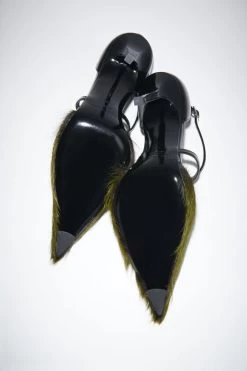 Acne Studios Hairy Leather Heeled Pumps -Acne Studios 0557 ANE D