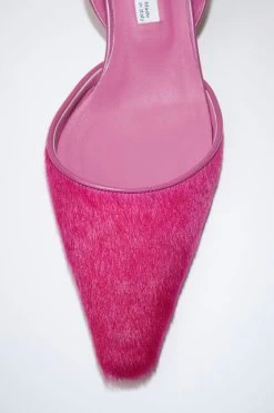 Acne Studios Hairy Leather Slingback Pumps -Acne Studios 0580 ACT E