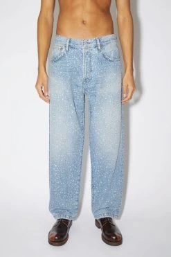 Acne Studios Loose Fit Jeans - 1991 Toj Rhinestones -Acne Studios A00407 228 UNISEX MAN C