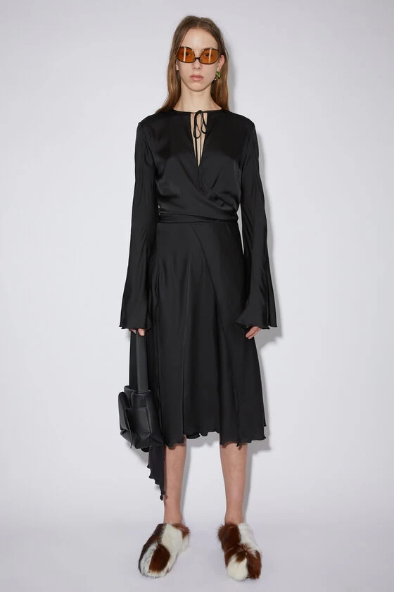 Acne Studios Satin Long Sleeve Dress 3 Acne Studios Satin Long Sleeve Dress