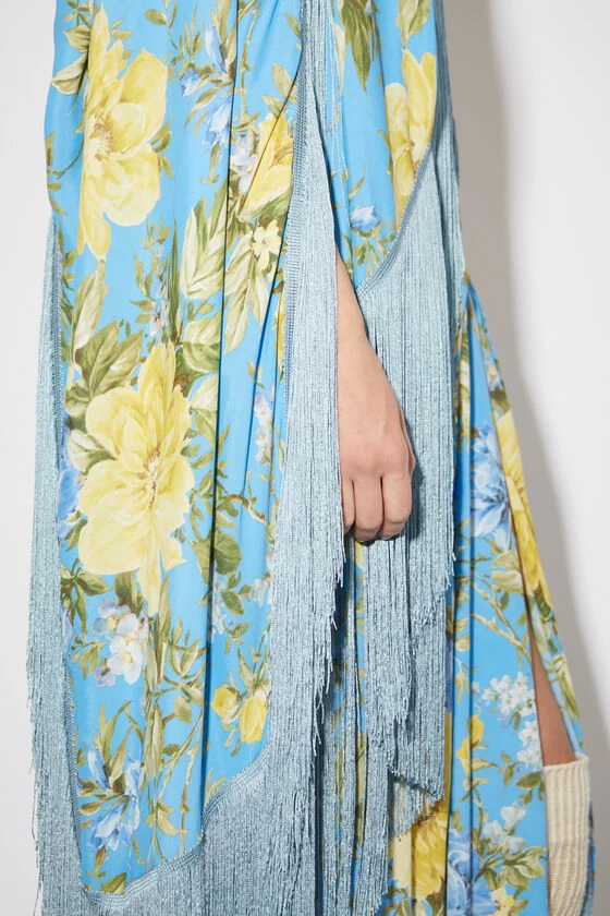 Acne Studios Flower Print Fringe Dress 6 Acne Studios Flower Print Fringe Dress – Image 4
