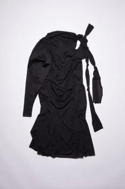 Acne Studios Asymmetric Knotted Scarf Dress 13 Acne Studios Asymmetric Knotted Scarf Dress -Acne Studios A20479 900 F