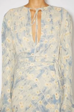 Acne Studios Printed Wrap Dress 11 Acne Studios Printed Wrap Dress -Acne Studios A20508 BUF E