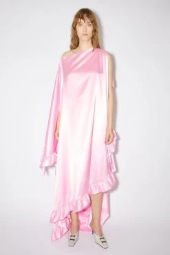Acne Studios Satin Ruffle Dress