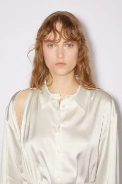 Acne Studios Satin Shirt Dress -Acne Studios A20557 100 E