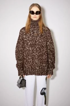 Acne Studios High Neck Tufted Wool Jumper