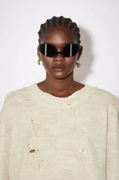 Acne Studios Distressed Crew Neck Jumper -Acne Studios A60391 CZU D