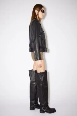 Acne Studios Leather Biker Jacket -Acne Studios A70066 900 C