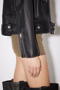 Acne Studios Leather Biker Jacket -Acne Studios A70066 900 E