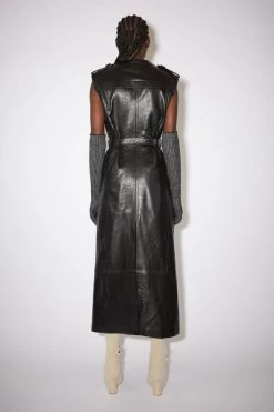Acne Studios Double-breasted Maxi Leather Waistcoat -Acne Studios A70119 900 C
