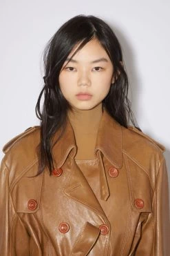 Acne Studios Leather Trench Coat -Acne Studios A70120 295 D