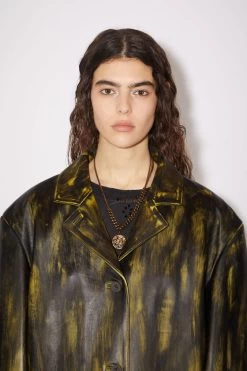 Acne Studios Painted Leather Jacket -Acne Studios A70122 ANE F