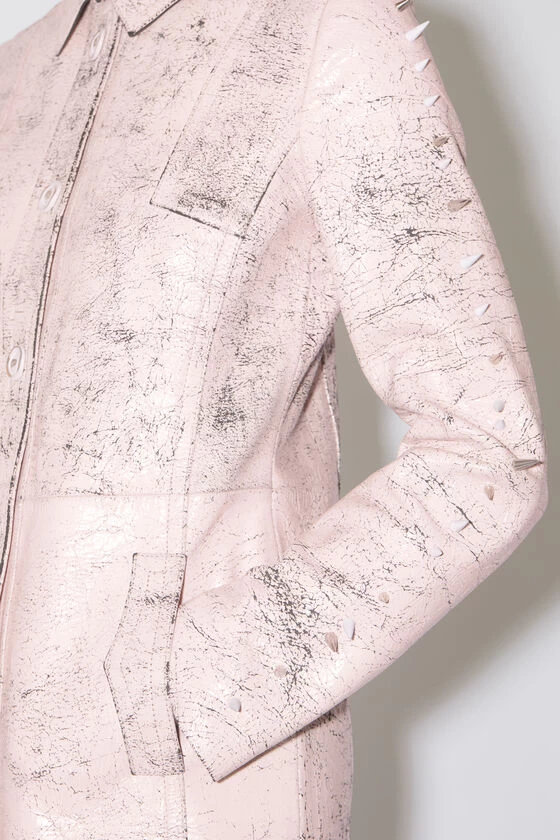 Acne Studios Leather Single-breasted Spike Coat 5 Acne Studios Leather Single-breasted Spike Coat – Image 3