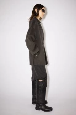 Acne Studios Single-breasted Asymmetric Coat -Acne Studios A90436 Z79 C