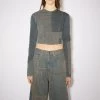 Acne Studios Denim Patchwork Long Sleeve Top -Acne Studios AC0536 AIP A