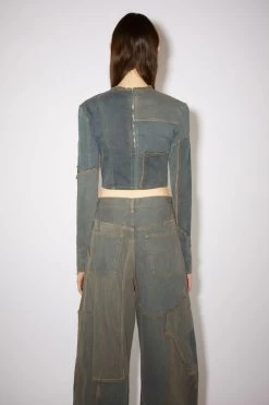 Acne Studios Denim Patchwork Long Sleeve Top -Acne Studios AC0536 AIP C