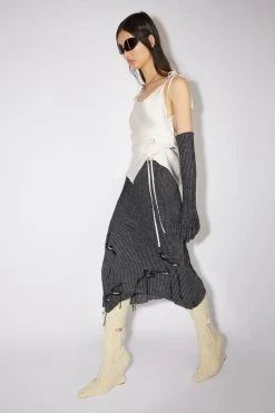 Acne Studios Asymmetric Distressed Skirt -Acne Studios AF0297 AA2 C