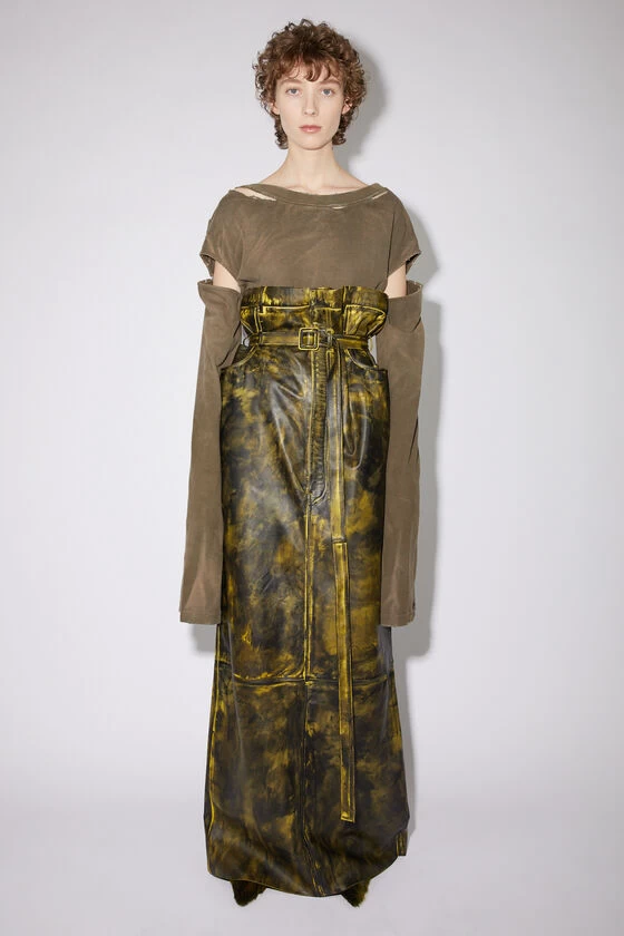 Acne Studios High Waist Leather Maxi Skirt 3 Acne Studios High Waist Leather Maxi Skirt