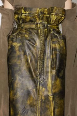 Acne Studios High Waist Leather Maxi Skirt 12 Acne Studios High Waist Leather Maxi Skirt -Acne Studios AF0308 ANE D