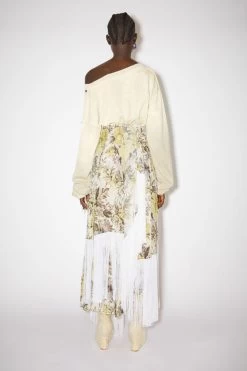 Acne Studios Flower Print Fringe Skirt -Acne Studios AF0310 AEK C
