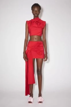 Acne Studios Satin Bow Mini Skirt