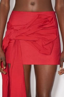 Acne Studios Satin Bow Mini Skirt -Acne Studios AF0352 ACI D