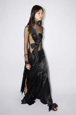 Acne Studios Satin Bow Skirt -Acne Studios AF0354 900 C