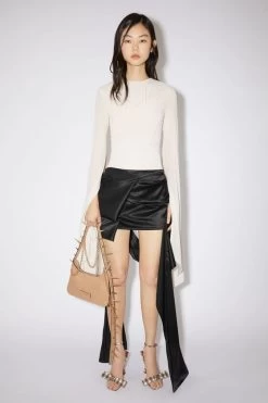 Acne Studios Satin Bow Mini Skirt