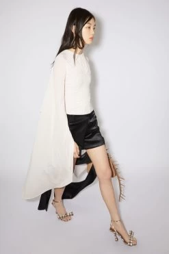 Acne Studios Satin Bow Mini Skirt -Acne Studios AF0366 900 C