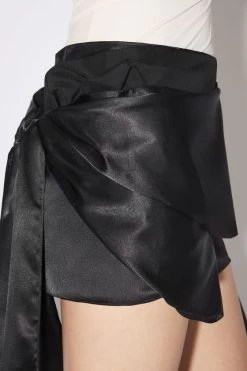 Acne Studios Satin Bow Mini Skirt -Acne Studios AF0366 900 D