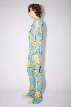 Acne Studios Flower Print Flared Trousers -Acne Studios AK0593 AAN C