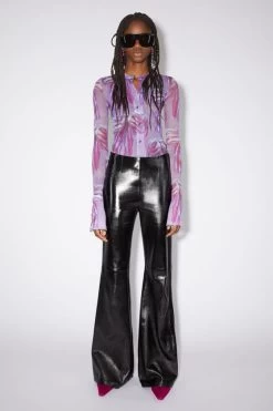 Acne Studios Leather Flared Trousers