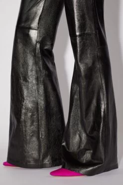 Acne Studios Leather Flared Trousers -Acne Studios AK0667 900 D
