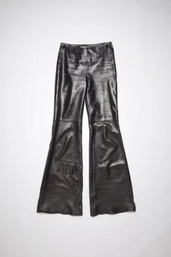 Acne Studios Leather Flared Trousers -Acne Studios AK0667 900 E