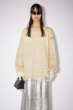 Acne Studios Distressed Long Sleeve T-shirt