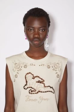 Acne Studios Embroidered Sleeveless T-shirt -Acne Studios AL0320 AE9 C