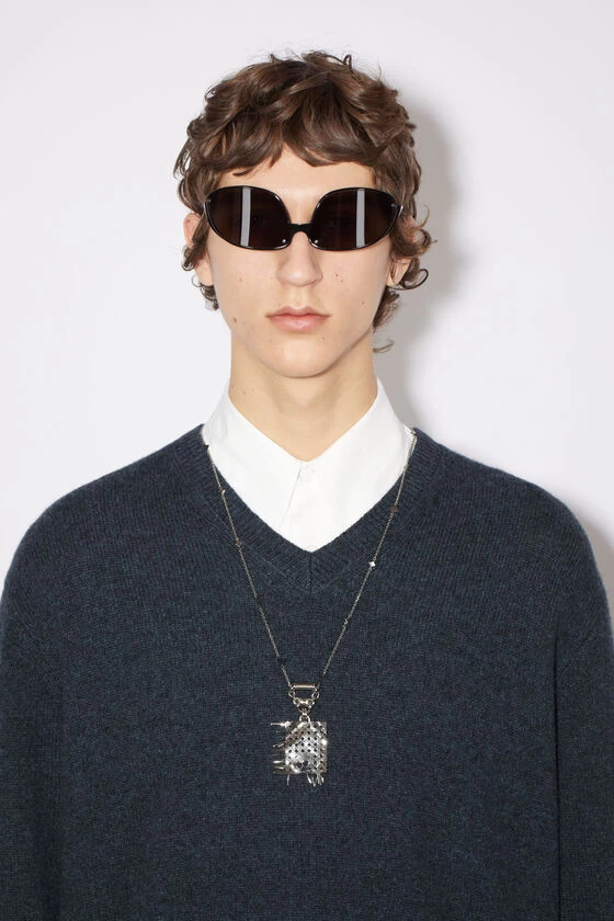 Acne Studios V-neck Wool Cashmere Jumper 6 Acne Studios V-neck Wool Cashmere Jumper – Image 4