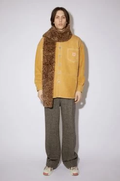 Acne Studios Leather Suede Shearling Overshirt