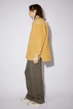 Acne Studios Leather Suede Shearling Overshirt -Acne Studios B70108 ABP C