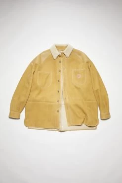 Acne Studios Leather Suede Shearling Overshirt -Acne Studios B70108 ABP E