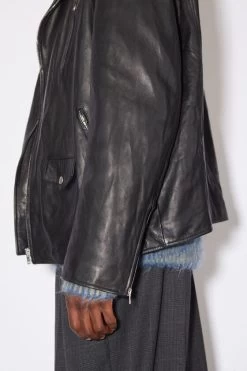Acne Studios Distressed Leather Jacket -Acne Studios B70121 900 E