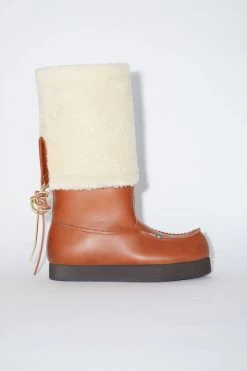 Acne Studios Leather Boots Reversible Shearling