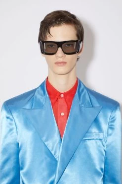 Acne Studios Satin Double-breasted Blazer -Acne Studios BH0182 BGR D