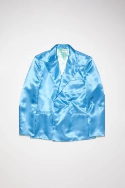 Acne Studios Satin Double-breasted Blazer -Acne Studios BH0182 BGR F