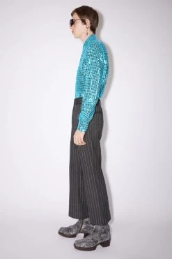 Acne Studios Pinstripes Wool-blend Tailored Trousers -Acne Studios BK0471 AA3 C