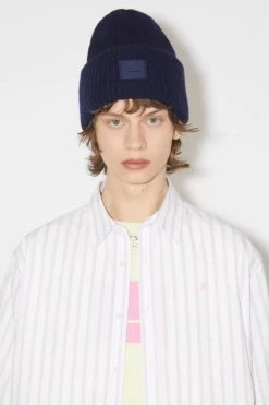Acne Studios Large Face Logo Beanie -Acne Studios C40135 BG3 C