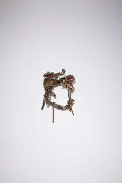 Acne Studios Mixed Textured Cuff Bracelet