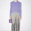 Acne Studios Ribbed Knit Polo Cardigan -Acne Studios C60064 BRG A